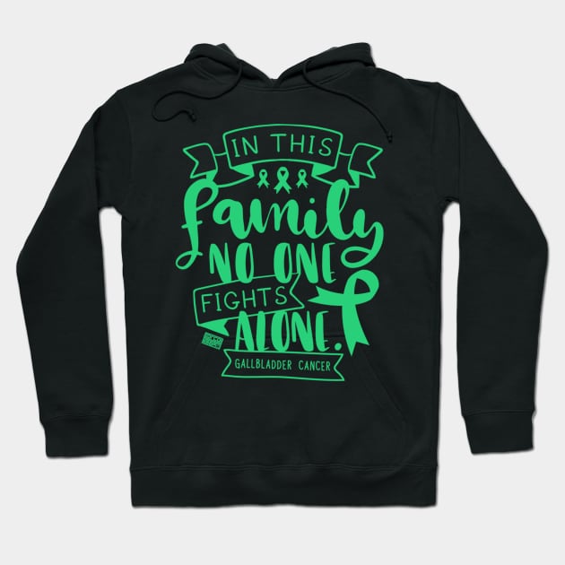 GALLBLADDER CANCER AWARENESS FAMILY NO ALONE QUOTE Hoodie by dashawncannonuzf
